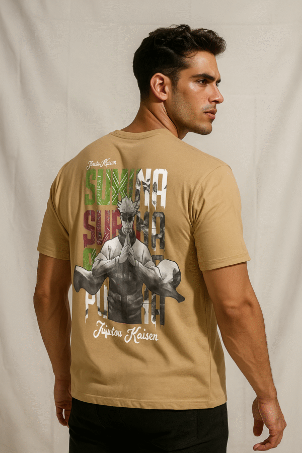 Sukuna Anime T-Shirt – Oversized Jujutsu Kaisen Cotton Tee | Mystic Attire