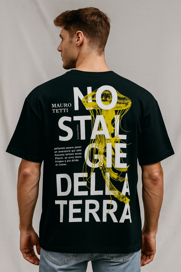Unisex Oversized Streetwear T-Shirt – "Nostalgie della Terra" Abstract Art Edition | Mystic Attire